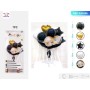 SET PALLONCINI FIORE STELLA NERO ORO