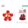 PALLONCINI A FORMA DI FIORE PAILETTES ROSSO