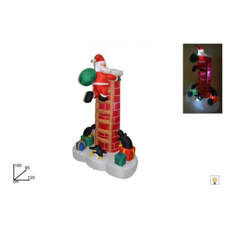 GONFIABILE BABBO NATALE C/CAMINO