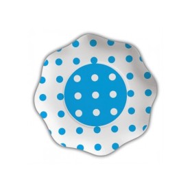 PIATTI 23CM POIS TURCHESE.
