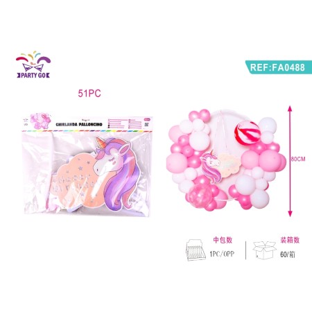 GHIRLANDA PALLONCINO LUCE UNICORNO