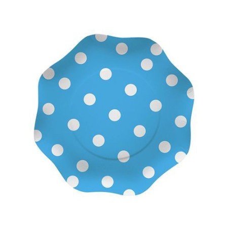 PIATTI 18CM POIS TURCHESE.