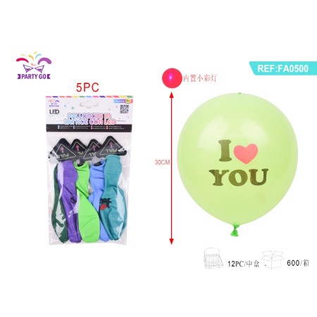 PALLONCINI IN LATTICE CON LED CUORI