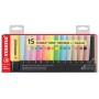 ESP. EVIDENZIATORI STABILO BOSS PASTEL 15PZ C/NERO