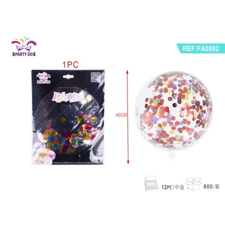 PALLONCINI PAILLETTES COLORE TRASPARENTE
