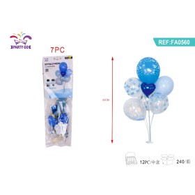 SET PALLONCINI CUORE BLU 85 CM