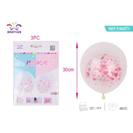 PALLONCINI DOPPIO STRATO CUORE