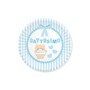 PIATTI PICCOLI BATTESIMO TEDDY CELESTE