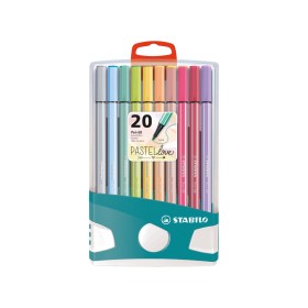 BIRO STABILO PEN 68 BRUSH X 20 PASTEL