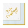 TOVAGLIOLI 33X33 BUON COMPLEANNO CHIC CELESTE
