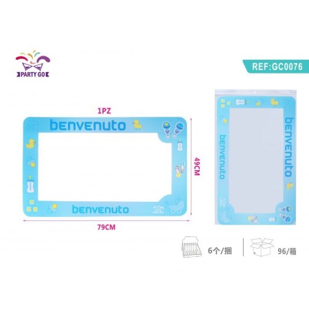 CORNICI DI CARTONE 39X59 PER SELFIE BENVENUTO BLU