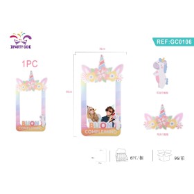 CORNICI DI CARTONE 50X80 PER SELFIE UNICORNO