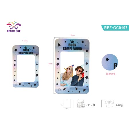 CORNICI DI CARTONE 50X80 PER SELFIE BUON COMPLEANNO
