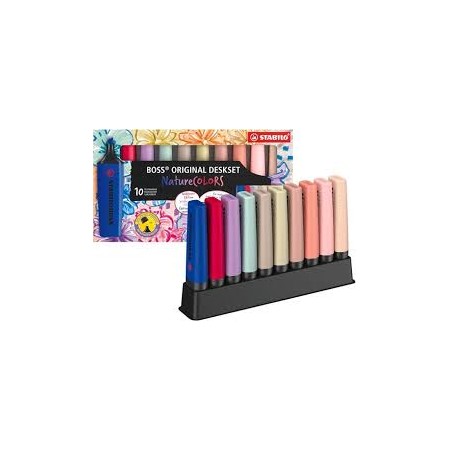 ESP. EVID. STABILO BOSS NATURE COLORS DESKSET 10 PZ