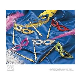 MASCHERE DOMINO METALLIZZATO BASTONCINO