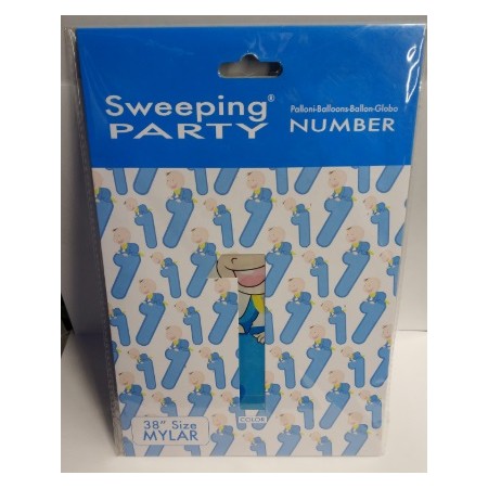 PALLONE METAL 125 CM AZZURRO