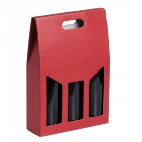 BUSTE P/BOTTIGLIE 3 BOTTIGLIE ROSSO