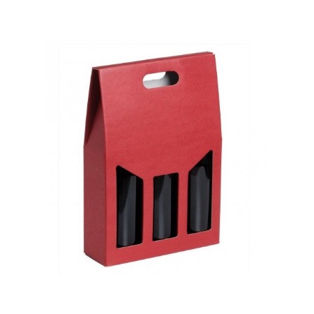 BUSTE P/BOTTIGLIE 3 BOTTIGLIE ROSSO