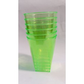 BICCHIERI FLUORESCENTI VERDI PZ.6