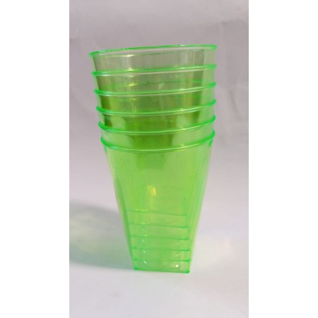 BICCHIERI FLUORESCENTI VERDI PZ.6
