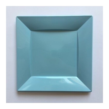 PIATTI QUADRATI 8 6 PZ AZZURRO