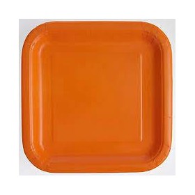 PIATTI QUADRATI 8 6 PZ ARANCIONE