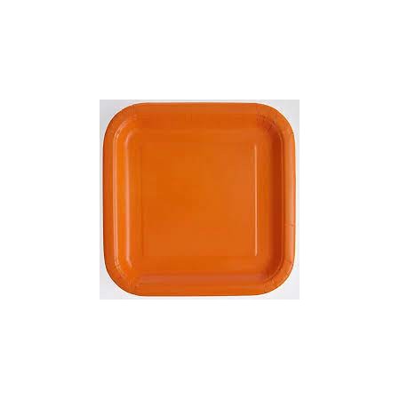 PIATTI QUADRATI 8 6 PZ ARANCIONE