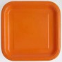 PIATTI QUADRATI 8 6 PZ ARANCIONE