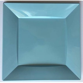 PIATTI QUADRATI 25CM AZZURRO.