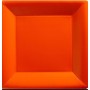 PIATTI QUADRATI 25CM ARANCIONE.