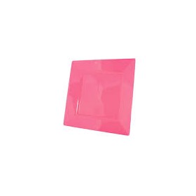 PIATTI QUADRATI 8 6 PZ ROSA