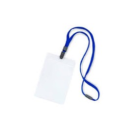 PORTA BADGE IN PVC CON CORDONCINO 105X148 PZ.50