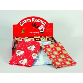 CARTA REGALO NATALIZIA 70X100 FOGLI 90