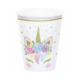 BICCHIERI CARTA 266 ML UNICORNO PZ.8