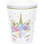 BICCHIERI CARTA 266 ML UNICORNO PZ.8