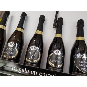 BOTTIGLIA NERA AUGURI AGLI SPOSI