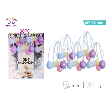 SET PALLONCINI COLORATI PZ.60
