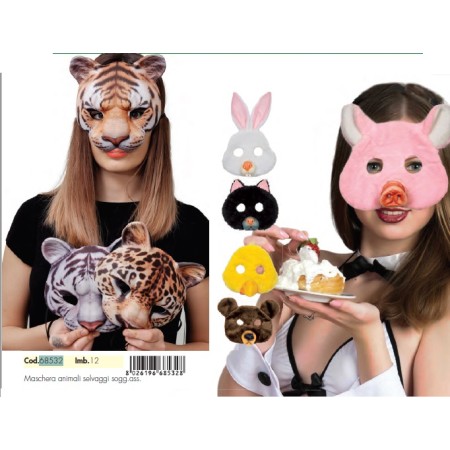 MASCHERE ANIMALI SELVAGGI