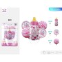 SET PALLONCINI MYLAR BIBERON ROSA PZ.5