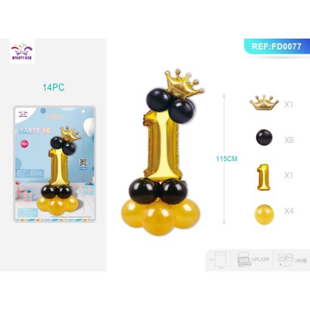 SET PALLONCINI ORO 1 PZ.14