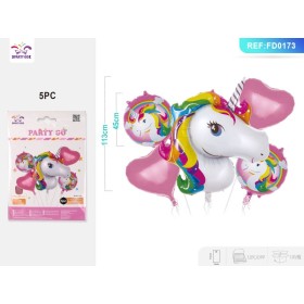 SET PALLONCINI UNICORNO PZ.5