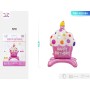 PALLONCINI MYLAR HAPPY BIRTHDAY TORTA ROSA
