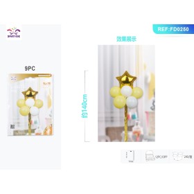 SET PALLONCINI MYLAR ORO PZ.9