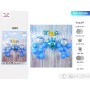 SET PALLONCINI MYLAR PAPERA BLU PZ.16