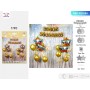 SET PALLONCINI MYLAR HAPPY BIRTHDAY STELLA NERO PZ.18