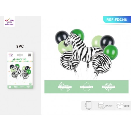 SET PALLONCINI CON ZEBRA PZ.9