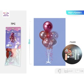 SET DI PALLONCINI METALLIZZATI ROSSO PZ.7