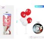 SET DI PALLONCINI FARFALLA ARGENTO PZ.6