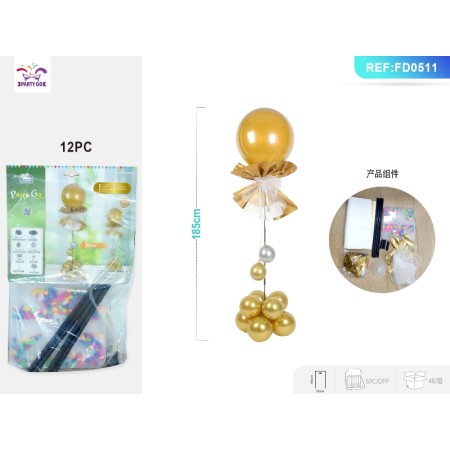 PALLONCINI PER DECORAZIONI ORO PZ.12