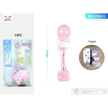 PALLONCINI PER DECORAZIONI ROSA PZ.13